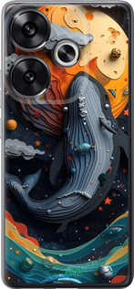 Силиконовый чехол Кит в космосе для Xiaomi Poco F6 - 6328u-3754 изображение 