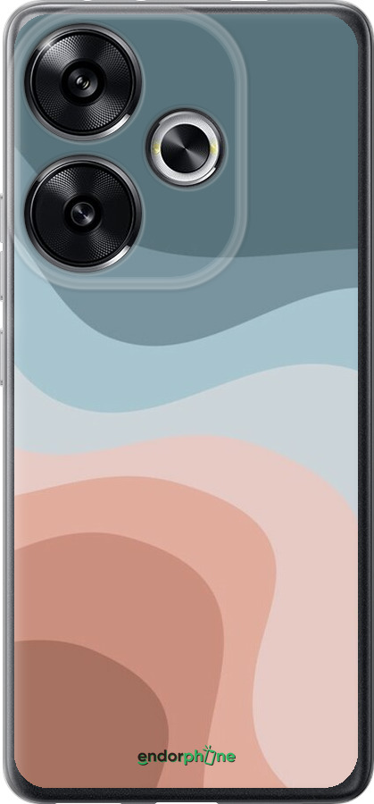 Силиконовый чехол С синими и розовыми волнами в стиле ретро для Xiaomi Redmi Turbo 3 5G - 6532u-3802 изображение 