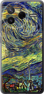 Силиконовый чехол Винсент Ван Гог. Звёздная ночь для Xiaomi Redmi K80 - 163u-4148 изображение 