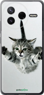 Силиконовый чехол Летящий котёнок для Xiaomi POCO F7 Pro - 2322u-4085 изображение 