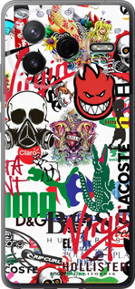 Силиконовый чехол Many different logos для Xiaomi Redmi K80 - 4022u-4148 изображение 