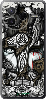 Силиконовый чехол Тату Викинг для Xiaomi Redmi K80 - 4098u-4148 изображение 