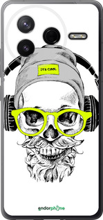 Силиконовый чехол Череп в очках и наушниках для Xiaomi Redmi K80 - 4144u-4148 изображение 