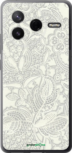 Силіконовий чехол Біле мереживо для Xiaomi POCO F7 Pro - 4383u-4085 изображение 