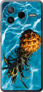 Силиконовый чехол Ананас на воде для Xiaomi POCO F7 Pro - 4384u-4085 изображение 