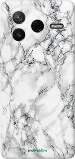Силиконовый чехол Мрамор белый для Xiaomi Redmi K80 - 4480u-4148 изображение 