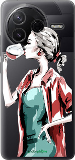 Силиконовый чехол Девушка с бокалом для Xiaomi Redmi K80 - 4662u-4148 изображение 