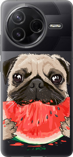 Силиконовый чехол Мопс и арбуз для Xiaomi Redmi K80 - 4665u-4148 изображение 