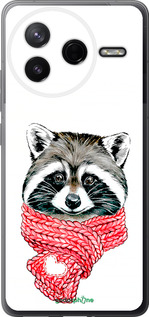 Силиконовый чехол Енот в шарфе для Xiaomi Redmi K80 - 4688u-4148 изображение 