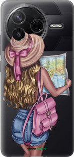Силиконовый чехол Девушка с картой для Xiaomi Redmi K80 - 4704u-4148 изображение 