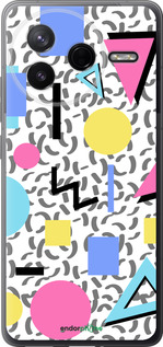 Силиконовый чехол Color shapes для Xiaomi POCO F7 Pro - 4893u-4085 изображение 