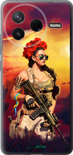 Силиконовый чехол Украинка с оружием для Xiaomi Redmi K80 - 5316u-4148 изображение 