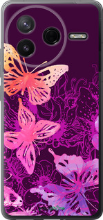 Силиконовый чехол Бабочки v2 для Xiaomi Redmi K80 - 5475u-4148 изображение 