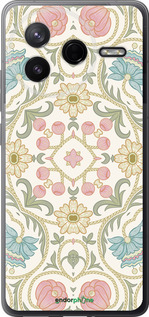 Силиконовый чехол Цветочный орнамент v2 для Xiaomi Redmi K80 - 5513u-4148 изображение 