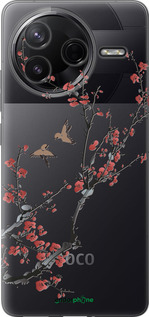 Силиконовый чехол Сакура v2 для Xiaomi POCO F7 Pro - 5538u-4085 изображение 