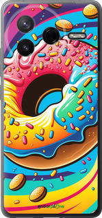 Силіконовий чехол Пончик веселка для Xiaomi Redmi K80 - 5584u-4148 изображение 