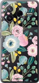 Силиконовый чехол Цветочные обои v2 для Xiaomi Redmi K80 - 5602u-4148 изображение 