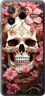 Силіконовий чехол Череп у рожевих квітах для Xiaomi Redmi K80 - 5965u-4148 изображение 