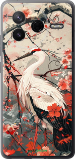 Силиконовый чехол Аист в цвету сакуры для Xiaomi Redmi K80 - 6109u-4148 изображение 