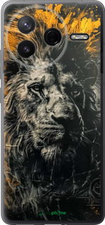 Силиконовый чехол Лев в золотых красках для Xiaomi Redmi K80 - 6155u-4148 изображение 