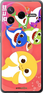 Силиконовый чехол Бейби Шаркс для Xiaomi Redmi K80 - 6305u-4148 изображение 