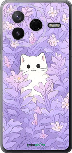 Силиконовый чехол Котик в цветах для Xiaomi POCO F7 Pro - 6390u-4085 изображение 