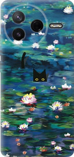 Силіконовий чехол Чохол із зображенням водяних лілій Моне та кішок для Xiaomi Redmi K80 - 6399u-4148 изображение 