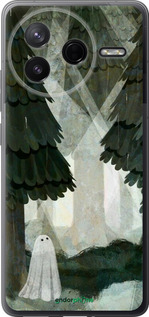 Силиконовый чехол С изображением соснового леса и привидения для Xiaomi Redmi K80 - 6420u-4148 изображение 