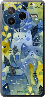 Силіконовий чехол Із зображенням котячого лісу для Xiaomi Redmi K80 - 6447u-4148 изображение 