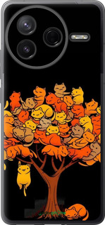 Силіконовий чехол Дерево та котики для Xiaomi Redmi K80 - 6516u-4148 изображение 