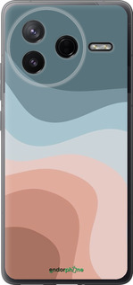 Силиконовый чехол С синими и розовыми волнами в стиле ретро для Xiaomi Redmi K80 - 6532u-4148 изображение 