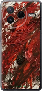 Силиконовый чехол Абстрактная композиция в красных тонах для Xiaomi Redmi K80 - 6541u-4148 изображение 