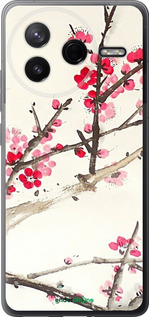 Силиконовый чехол Принт с изображением цветения сакуры для Xiaomi Redmi K80 - 6545u-4148 изображение 