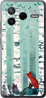 Силиконовый чехол Лис в зелёном лесу для Xiaomi Redmi K80 - 6547u-4148 изображение 