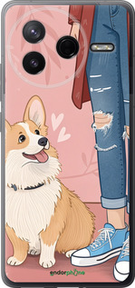 Силіконовий чехол Корги 3 для Xiaomi Redmi K80 - 6707u-4148 изображение 