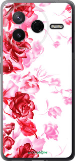 Силиконовый чехол Нарисованные розы для Xiaomi POCO F7 Pro - 724u-4085 изображение 