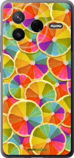 Силіконовий чехол Різнобарвні часточки лимона для Xiaomi Redmi K80 - 861u-4148 изображение 