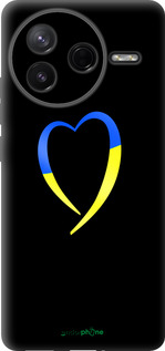 Силиконовый чехол Жёлто-голубое сердце для Xiaomi Redmi K80 - 885u-4148 изображение 