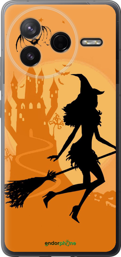 Силиконовый чехол Ведьма на метле для Xiaomi Redmi K80 - 1184u-4148 изображение 