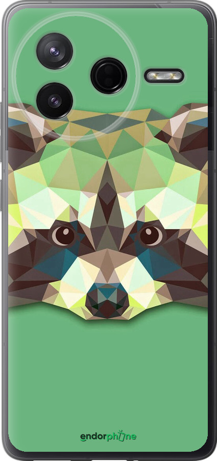 Силиконовый чехол Енот для Xiaomi Redmi K80 - 1217u-4148 изображение 