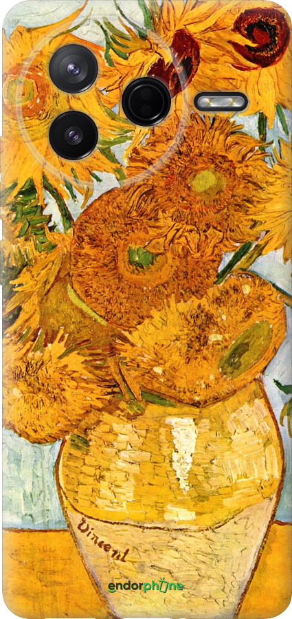 Силіконовий чехол Вінсент Ван Гог. Соняшники для Xiaomi Redmi K80 - 162u-4148 изображение 