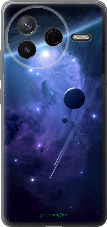 Силіконовий чехол Планети в синьому космосі для Xiaomi Redmi K80 - 171u-4148 изображение 
