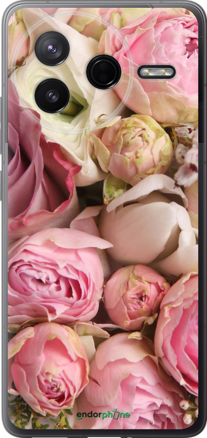 Силіконовий чехол Троянди v2 для Xiaomi Redmi K80 - 2320u-4148 изображение 