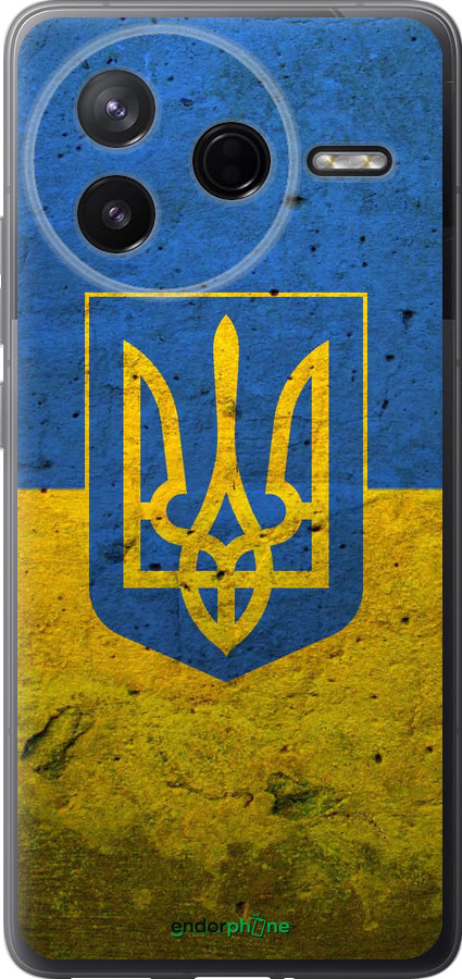 Силиконовый чехол Флаг и герб Украины 2 для Xiaomi POCO F7 Pro - 378u-4085 изображение 