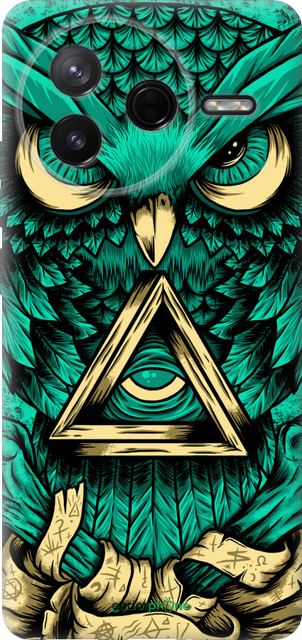 Силиконовый чехол Сова Арт-тату для Xiaomi Redmi K80 - 3971u-4148 изображение 