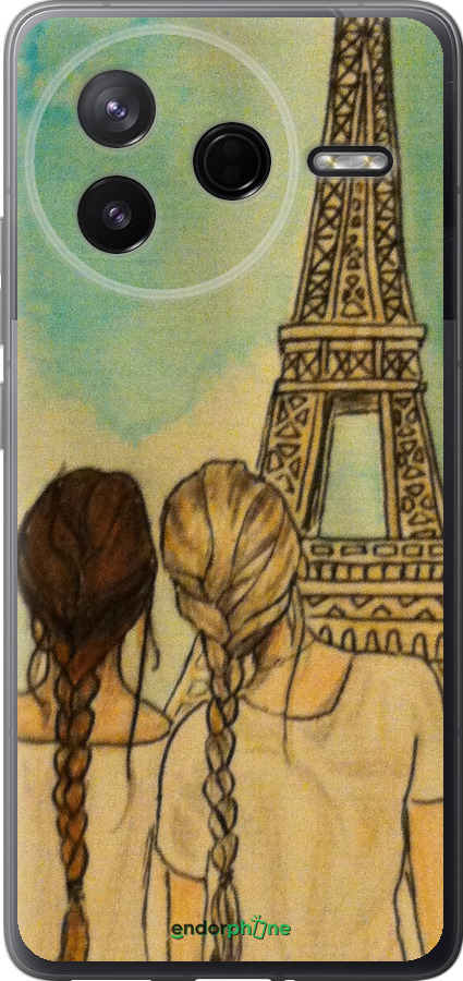 Силиконовый чехол Девушки в Париже для Xiaomi Redmi K80 - 3980u-4148 изображение 