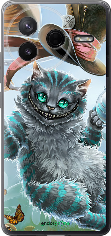 Силиконовый чехол Чеширский кот 2 для Xiaomi POCO F7 Pro - 3993u-4085 изображение 