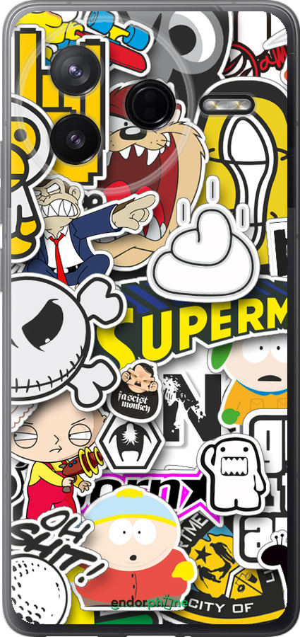 Силиконовый чехол Popular logos для Xiaomi POCO F7 Pro - 4023u-4085 изображение 