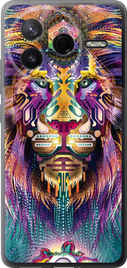 Силиконовый чехол Люминесцентный лев для Xiaomi POCO F7 Pro - 4037u-4085 изображение 