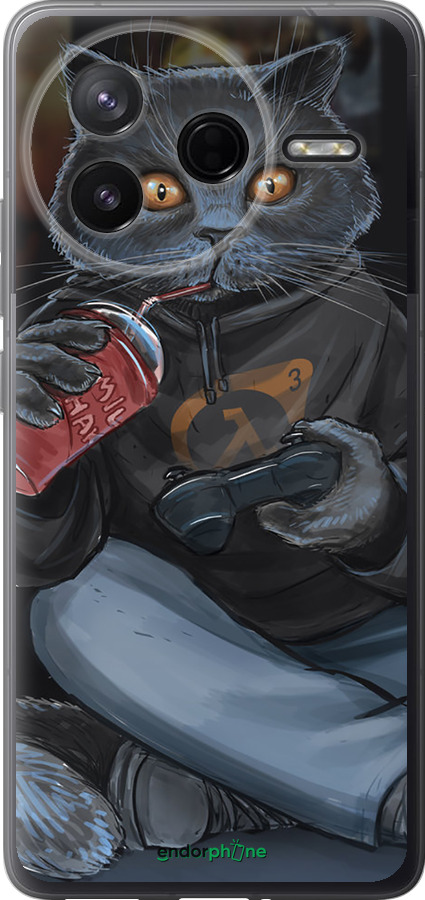 Силиконовый чехол gamer cat для Xiaomi Redmi K80 - 4140u-4148 изображение 